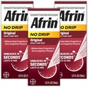 AFRIN No Drip Original Nasal Mist Triple Pack, Non-Drowsy, Fast-Acting Decongestant for Nasal Congestion and Sinus Pressure Relief, Adults and Children 6 and Older, .5 fl oz (Pack of 3)