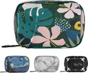 Naanle Hawaiian Palm Leaf Flower Pill Box 7 Day Pill Case Travel Pill Organizer Bag with Zipper Portable Weekly Case Compact Size for Vitamin Supplement Holder