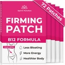Firming B12 Patches (Pack of 72) - 100% Natural Vitamin Patch for Women, Energy & Body Support, Self-Adhesive Transparent Stickers - Enhanced Formula