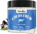 Pure Bovine Colostrum Supplement, 40% IgG Bovine Colostrum for Humans-3000mg Colostrum Soft Chews for Gut Health, Immune Support, Muscle Recovery-Grass Fed, 30 Servings