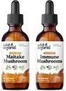 Wild & Organic Maitake Mushroom Tincture 2 fl oz & Immune Mushrooms Tincture 2 fl oz