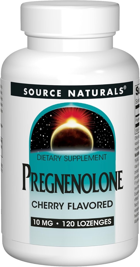 Source Naturals Pregnenolone 10mg Cherry Flavor Supplement - 120 Lozenges