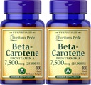 Puritan's Pride Beta Carotene for Immune and Eye Health to Support a Healthy Immune System 100 Softgels (Pack of 2)