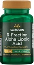 Swanson Triple Strength R-Fraction Alpha Lipoic Acid - Promotes Healthy Blood Pressure & Delivers Essential Nutrients - (30 Capsules, 300mg Each)