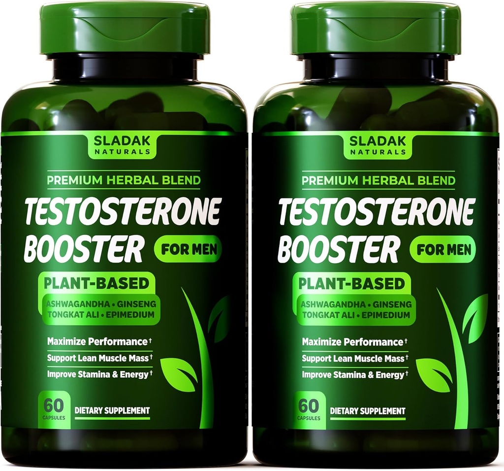 Testosterone Booster Supplement for Men - Male Enhancing Test Boost - Ashwagandha, L-Arginine, Tongkat Ali, Tribulus + More - Workout, Build Muscle, Strength, Energy & Performance - 2 Month Supply