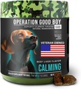 Operation Good Boy Calming Chews for Dogs, Stress Relief Chews with Chamomile & Tryptophan for Relaxation – 90 Soft Treats, Natural Ingredients, Veteran Owned - Beef Flavored