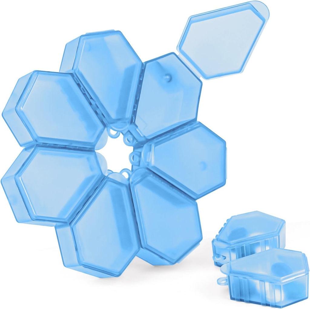 7-in-1 Travel Pill Organizer Set Includes 7 Small Pill Box Components That Can Be Assembled Into A Circular Large Pill Box, Each Small Pill Case Component Can Be Used Separately (1Pack Blue)