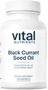 Vital Nutrients - Black Currant Seed Oil - Essential Omega 6 Fatty Acid - Contains Gamma Linolenic Acid (GLA) - Cartilage, Joint, and Nerve Function Support - 100 Softgels per Bottle