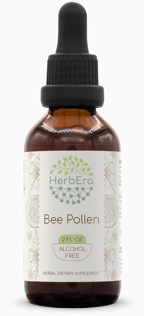 Bee Pollen B60 Alcohol-Free Herbal Extract Tincture,Super-Concentrated Bee Pollen (Bee Pollen) Dried Pollen (2 fl oz)