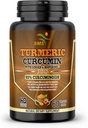 Turmeric Curcumin with Ginger, BioPerine Black Pepper, 95% Curcuminoids, Natural Joint & Healthly Inflammatory Support, Antioxidant Tumeric Supplement, 60 Veggie Capsules, Made in USA, by SMS
