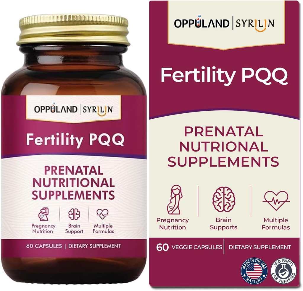 Fertility PQQ-Prenatal Nutritional Supplements-Supports Prenatal Health,Pregnancy Wellness-60 Capsules