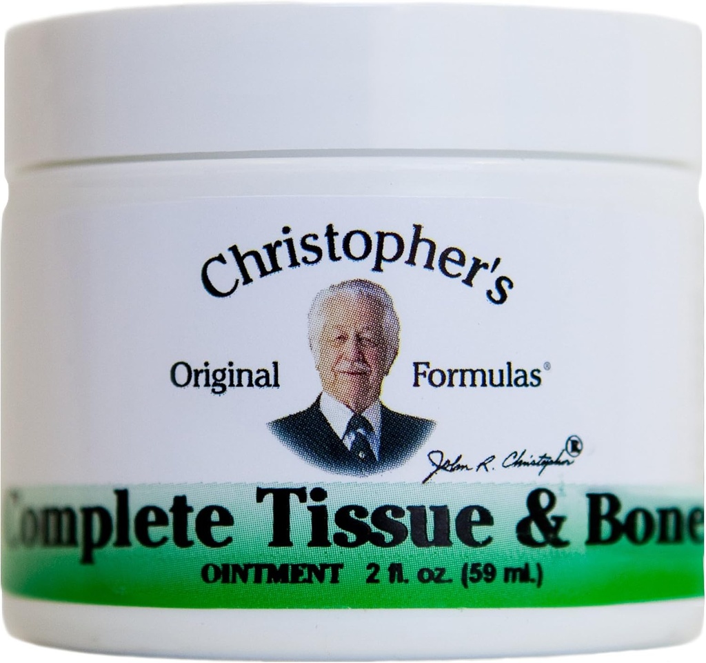 Christopher's Original Formulas Complete Tissue & Bone Ointment, Herbal Blend for Skin & Connective Tissue, 2 oz Jar