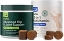 Wuffes Hip and Joint Supplement for Large Breeds and 23-in-1 Multivitamin Bundle