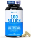 GOBIOTIX 100 Billion - Digestive Enzymes Supplement - Probiotics Multivitamin - Prebiotic Fiber Blend - 100 Billion CFU - Organic Fruit and Greens Blend - Vegan, Non GMO - 30 Capsules