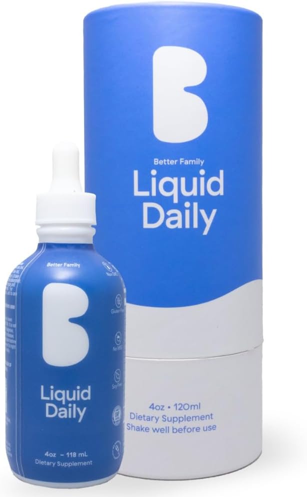Better Family - Liquid Daily Multivitamin - All-in-One Wellness Drop - All Ages & Genders - Methylated Vitamins - No Sugar or Artificials - Gluten Free, Non-GMO - Dietary Supplement - 4oz (120 ml)