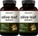 2 Pack Olive Leaf Extract 30000mg, 480 Total Capsules | 40% Active Oleuropein, 50:1 Herbal Equivalent – Rich in Polyphenol & Flavonoid Antioxidants for Immune & Heart Health – Non-GMO