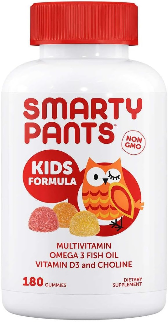 Generic Smarty Pant Kids Complete Multivitamin, 180 Gummies Bundle, Multivitamin Plus Omega 3, Vitamin D3 and Vitamin B12, 45 Days Supply
