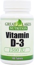 Vitamin D-3 with High Potency 1,500 IU (3 Pack) | Regulates Immune Function, Supports Healthy Bones | (3) 100 Count by GL Nutrition