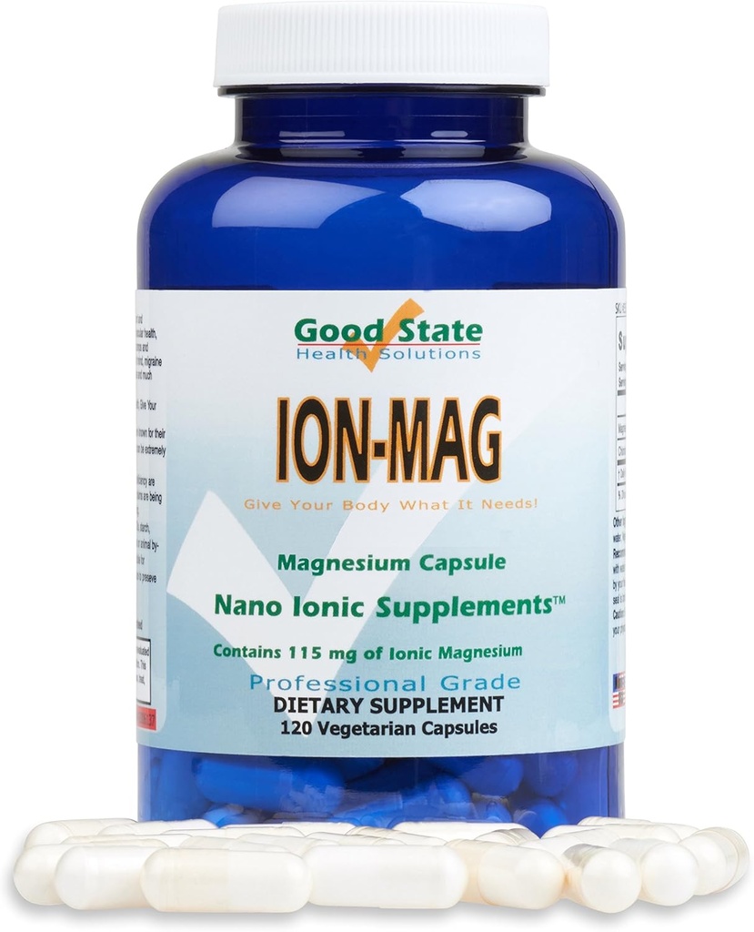 Good State ION-MAG - Ionic Magnesium Capsules - (115 mg Each Serving) (120 Veggie Capsules)