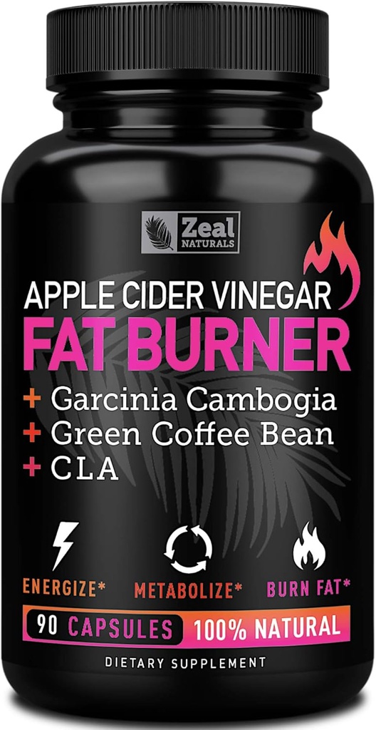 Apple Cider Vinegar Weight Management Pills for Women - Garcinia Cambogia + w. CLA & Green Coffee Bean Green Tea