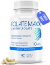 FolateMaxx L-Methylfolate 10mg, 90 Capsules – Doctor Formulated Methyl Folate Supplement for Women & Men – High Potency 5-MTHF for Energy, Mood & Focus – Non-GMO, Gluten-Free (3-Month Supply)