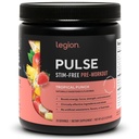 LEGION Pulse Pre Workout Supplement - All Natural Nitric Oxide Preworkout Drink to Boost Energy, Creatine Free, Naturally Sweetened, Beta Alanine, Citrulline, Alpha GPC (Caffeine Free Tropical Punch)