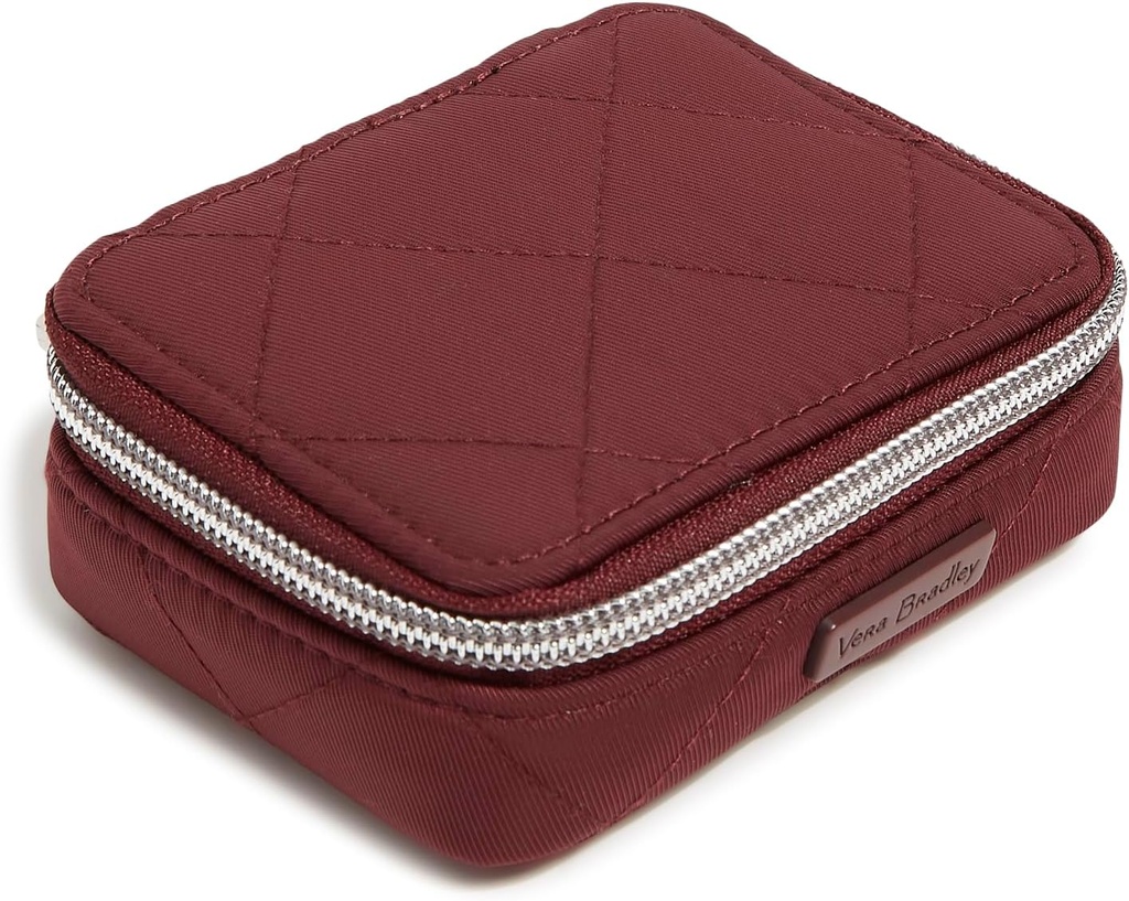 Performance Twill Travel Pill Organizer, Raisin
