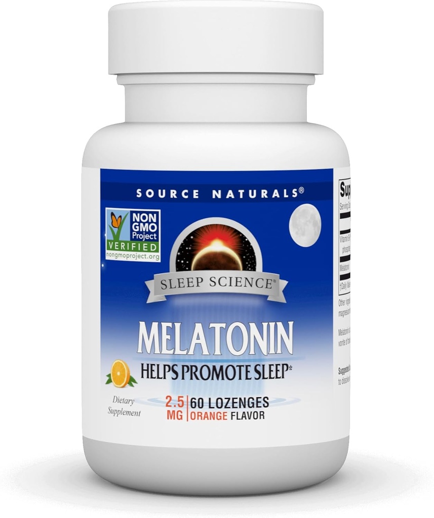 Source Naturals Melatonin 2.5 mg - 60 Orange Flavored Lozenges