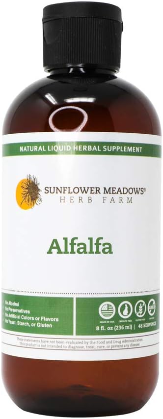 Alfalfa Liquid Herbal Supplement - 8oz- Alcohol-Free, Non-GMO, Made with Organic Ingredients