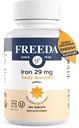 Freeda Ferrous Fumarate – Gentle Iron Tablets for Energy & Red Blood Cell Support, Kosher, Vegan, Easy-to-Swallow, Ideal for Women & Men (100 Tablets)