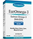 EuroMedica EurOmega-3 - Dietary Supplement with EPA & DHA - Omega-3 Tablets for Brain & Heart Health Support - Nutritional Supplement with Essential Fatty Acids & Peptides - 60 Tablets
