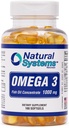 Omega 3 1000mg Fish Oil 100 Concentrated Softgels by Natural Systems - Omega 3 Supplements - Capsules for Daily Diet - EPA - DHA - Perfect for Heart, Eye, Brain and Joints Support*