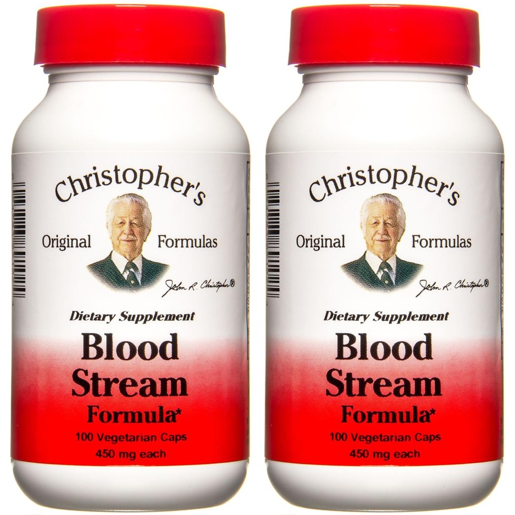 Christopher's Original Formulas Blood Stream Formula - Blood Circulation Supplements - Supports Vein Elasticity, Clean & Pure Bloodstream - Pack of 2