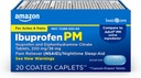   Basic Care Ibuprofen PM, Ibuprofen 200 mg and Diphenhydramine Citrate 38 mg Tablets, Pain Reliever and Nighttime Sleep-Aid, 20 Count