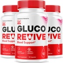 (3 Pack) Gluco Revive - GlucoRevive, Gluco Revive Pills,GlucoRevive Support, GlucoRevive Capsules, Gluco Revived All Natural Premium Formula, Gluco Revive Pills Reviews, 90 Capsules for 3 Months