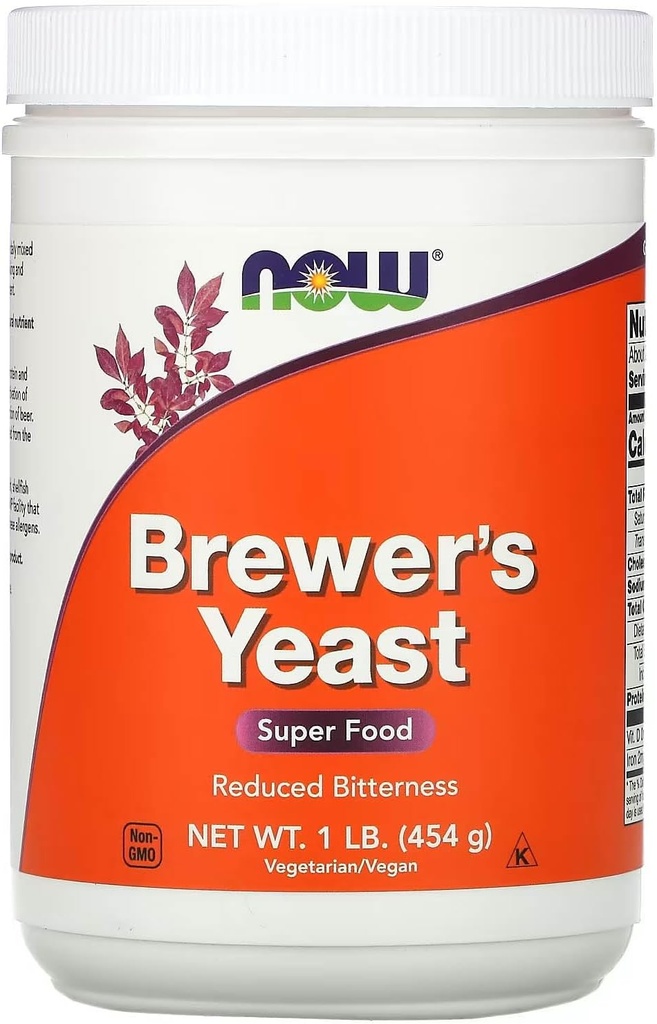 NOW Brewer's Yeast, 1-Pound (Pack of 2)
