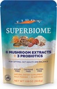 Eidon SuperBiome, Mushroom Probiotics Powder Blend, Gut Balance, Microbiome Health Supplement with Organic Reishi, Chaga, Lion's Mane, Cordyceps, Turkey Tail, Shitake, Maitake, Phelinus, 30 Servings