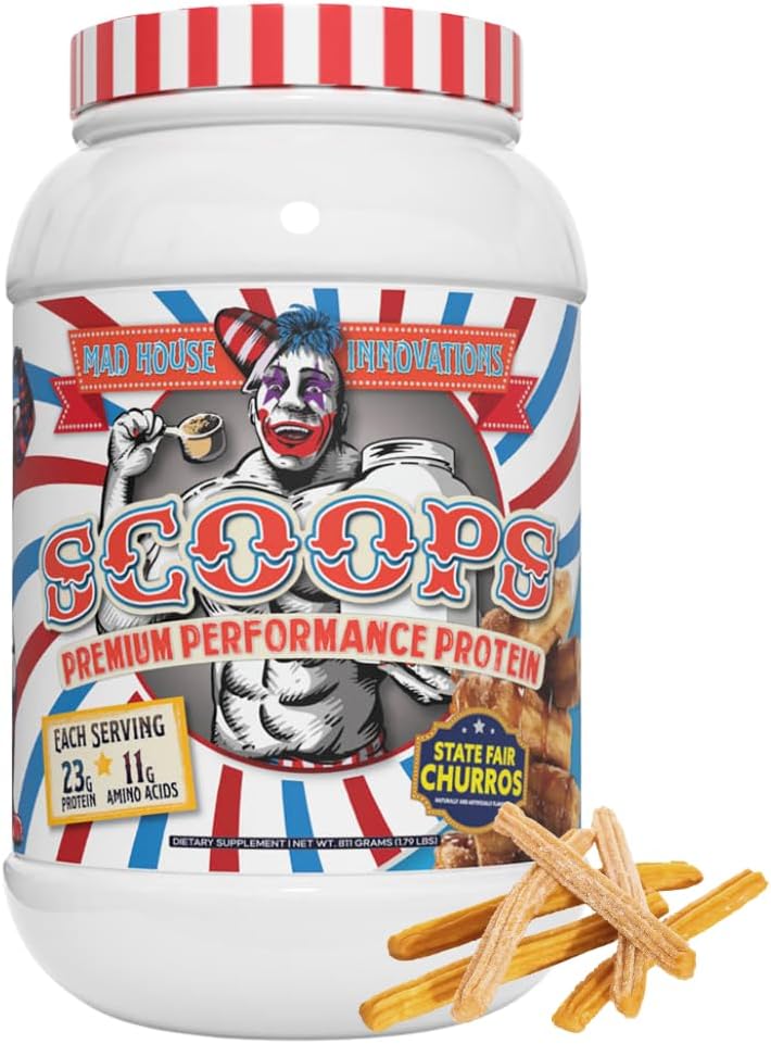 State Fair Churros Flavored Isolate, Concentrate & Hydrolyzed Whey Protein Powder - Low in Sugar, Carbs & Fat 2LB Tub, 23G of Protein Best for Lean Muscle 26 Servings