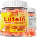 Sugar-Free Lutein Zeaxanthin Supplements Gummies (25mg) Vitamins A, C, E, Bilberry, Astaxanthin - Coconut Oil for Better Absorption - Adults & Teens Vision Health, Eye Strain, Dry Eyes - Vegan, 60Cts