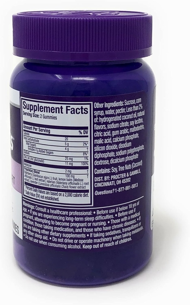 Vicks ZzzQuil Pure Zzzs Sleep + Immune Support Gummies with Melatonin, Elderberry & Zinc, 42 ct, 0.42 pounds