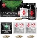 Rescue Detox 10 Day Permanent Detox Kit - 132ct Capsules | Comprehensive Full Body Cleanse with Bonus Instant ICE Caps