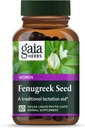 Gaia Herbs Fenugreek Seed - Helps Support Healthy Lactation and Breast Milk Production* - Made with Organic Fenugreek Seeds - 60 Vegan Liquid Phyto-Capsules (Up to 15-Day Supply)