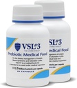 VSL #3® Probiotics for Digestive Health, IBS & UC Symptoms - 112.5B CFUs, High-Potency, Multi-Strain, Live, Refrigerated Probiotic, Medical Food for Gut Health Support in Men & Women, 120 Capsules