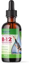 LIQUIDHEALTH Vitamin B12 Methylcobalamin Liquid Drops with Sublingual Hydroxocobalamin - Boost Energy, Support Immune System, Improve Memory & Concentration - Made in The USA, Vegan, Non-GMO (2 oz)