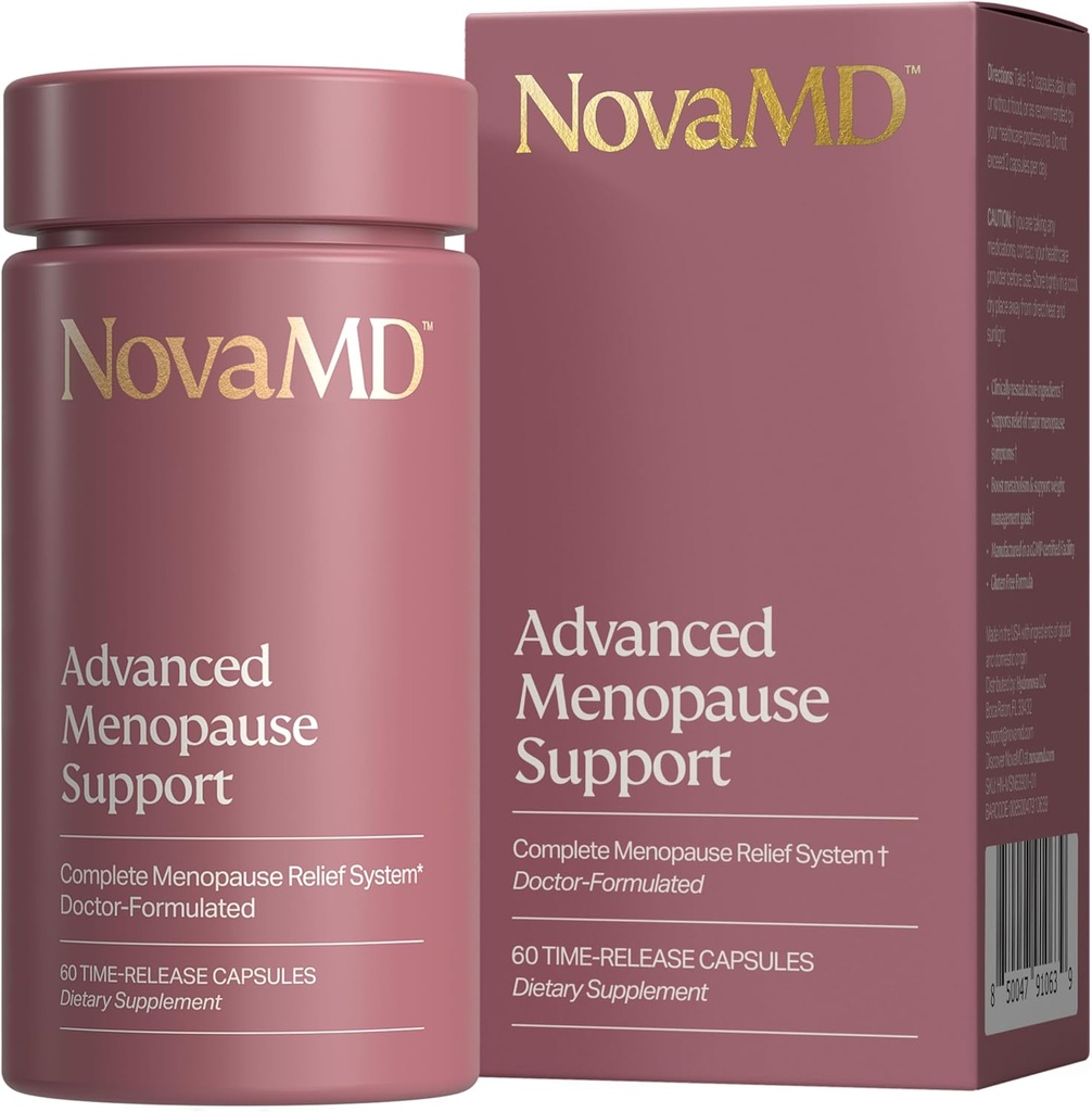 Clinically Proven Menopause Supplement for Weight Management, Hot Flashes, Night Sweats and Low Energy | Complete Multi-Symptom Menopause Supplement for Women