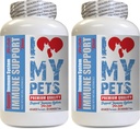 I LOVE MY PETS LLC cat Immune System Support - CAT Immune Support - Booster - Healthy Supplement - Allergy Relief for Cats - 120 Treats (2 Bottles)