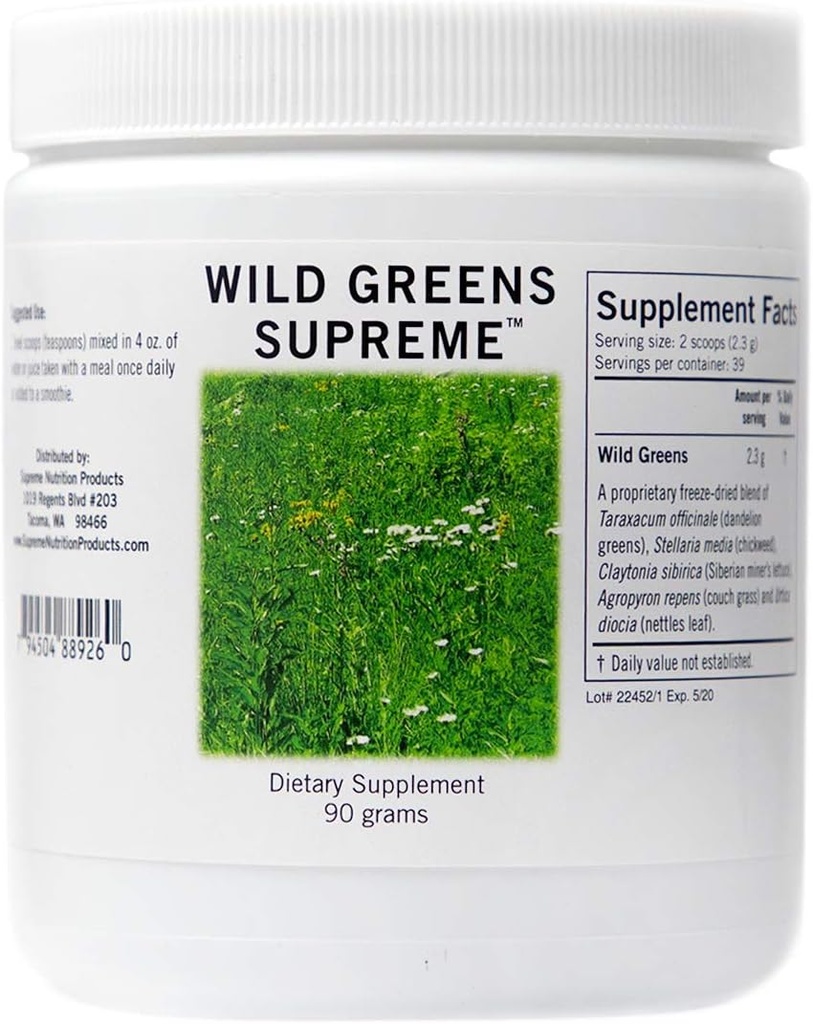 Supreme Nutrition Wild Greens Supreme, Pure 90 Grams Herbal Combination Powder