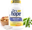 Alpha GPC 500mg, Alpha GPC Supplement - Supports Memory and Cognitive Function - 180 Veggie Capsules, Made in The USA