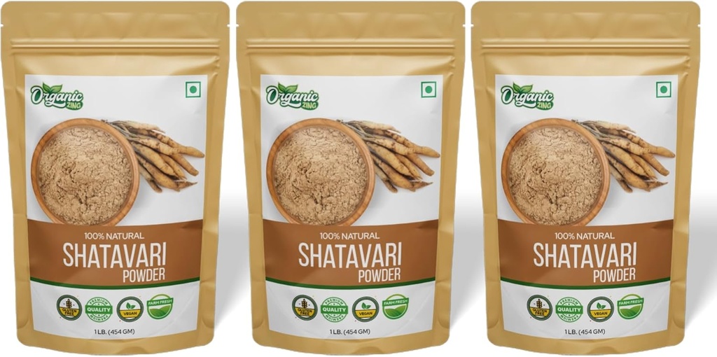 Organic Shatavari Powder - 16 oz (Pack of 3)