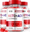 rize labs - Ace Keto ACV Gummies, Advanced Weight Loss 1000mg, Apple Cider Vinegar Supplement (180 Gummies)
